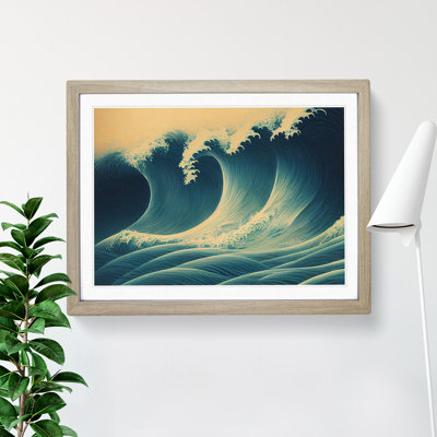XH1022-2564X Dazzling Japanese Wave - Single Picture Frame Print