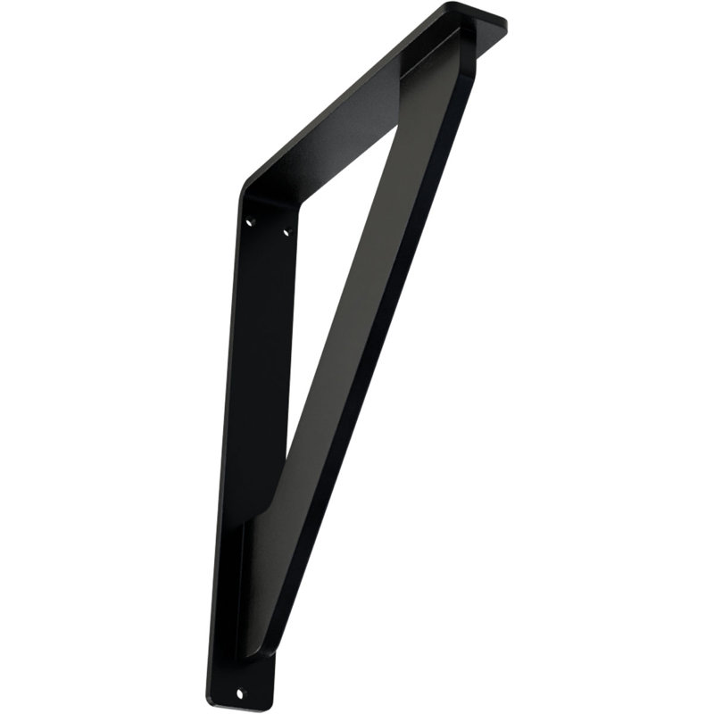 Support traditionnel en fer forgé, H 8 po x l 1,5 po x P 5,5 po, Noir
