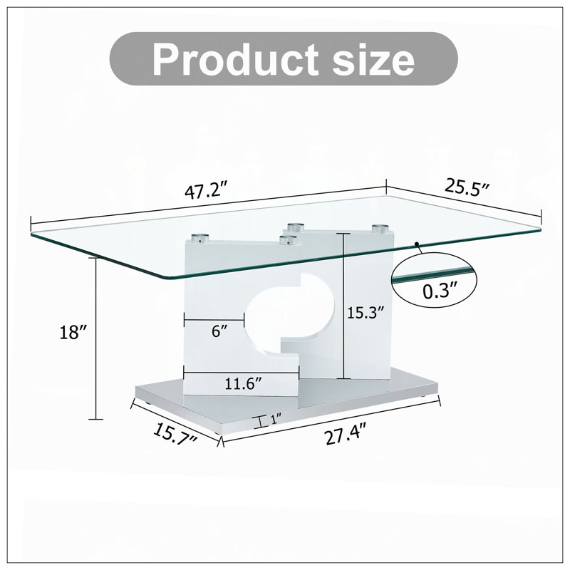 Table basse de salon, Blanc