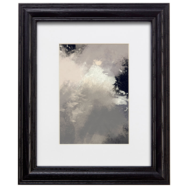Ausmus Wood Picture Frame, Ebony Black, 12" x 12" Matted to 9" x 9"