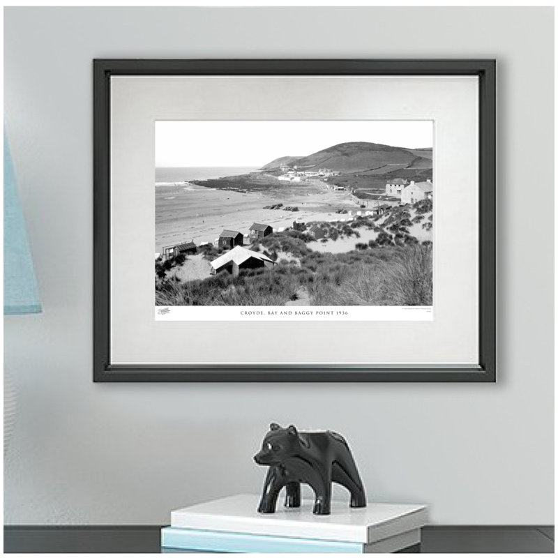 Croyde, Bay And Baggy Point 1936 - Single Picture Frame Print, 60cm H x 80cm W x 2.3cm D