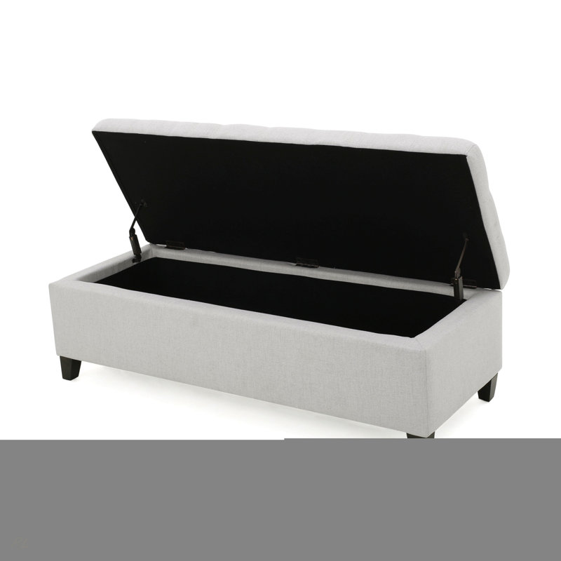 Banc de rangement rembourré avec repose-pieds, banc d'entrée, banc de bout de lit, repose-pieds pour la chambre à coucher, 300 lb