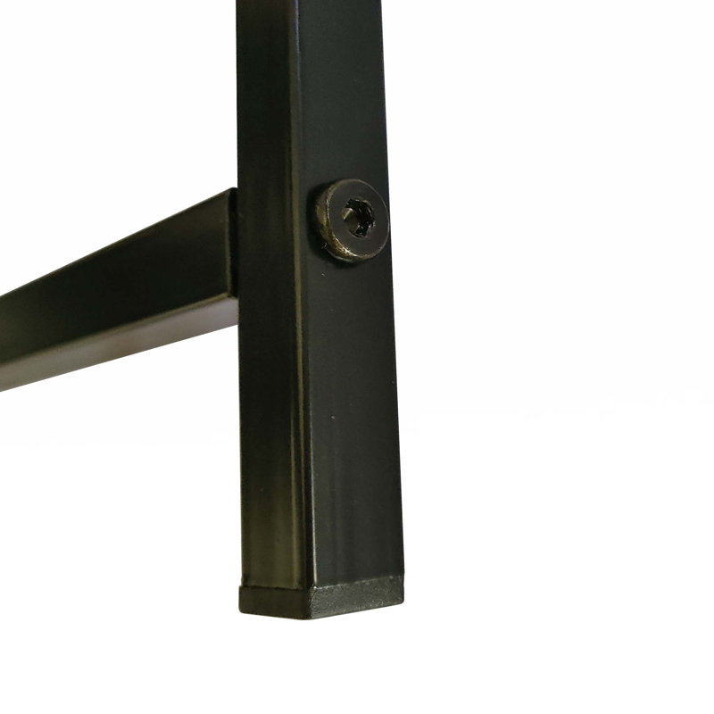 Ixchell Glass Top End Table, Black