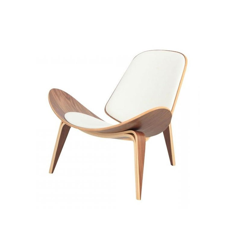 Evelynn Faux Leather Accent Chair, White Faux Leather