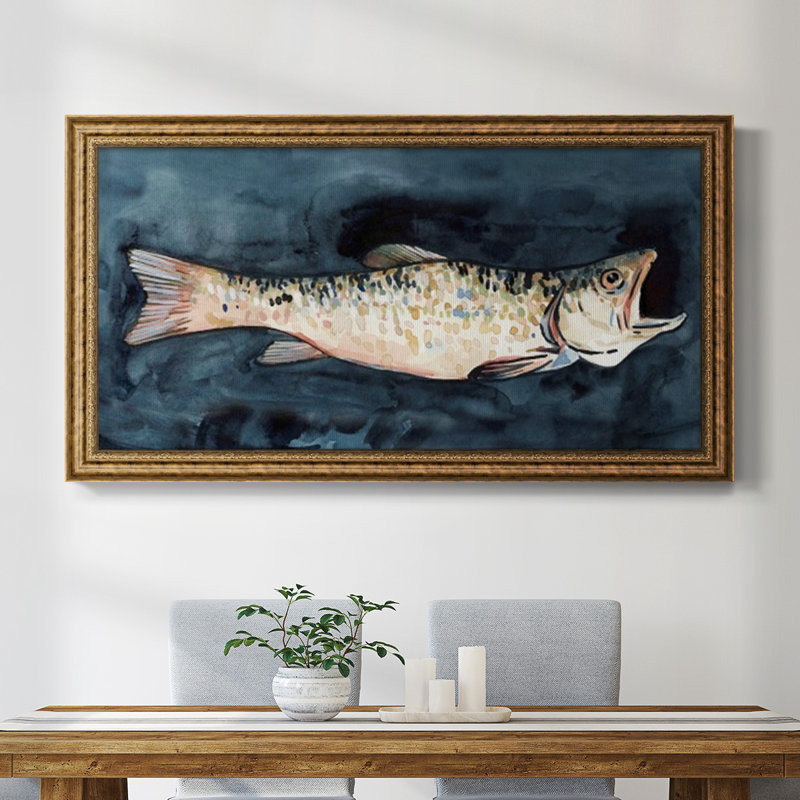 «Hungry Fish II», reproduction d'un seul cadre photo sur toile, H 25 po x l 45 po x P 1 po