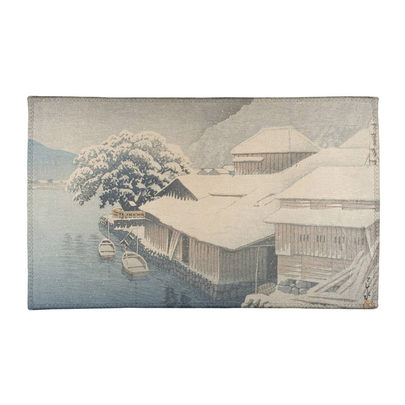 Tapis ishinomaki beige/gris soirée snow, Rectangle 3 pi x 5 pi