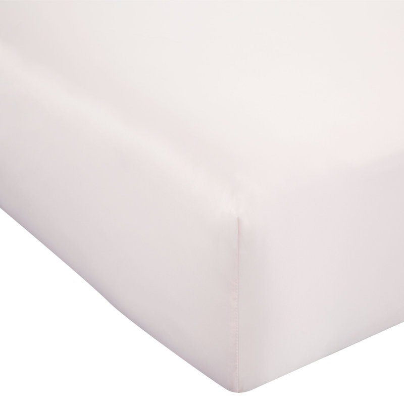 Silky Soft Satin Fitted Sheet, Kingsize (5'), Blush