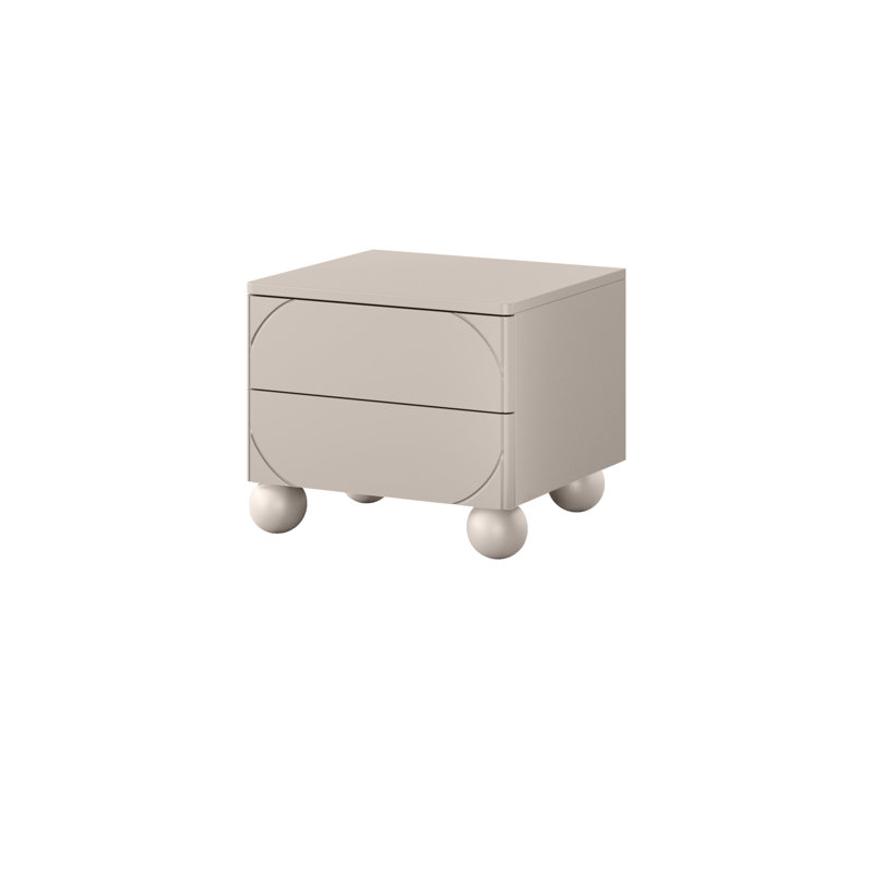 Gahagan 45cm W Manufactured Wood Bedside Table, Cashmere