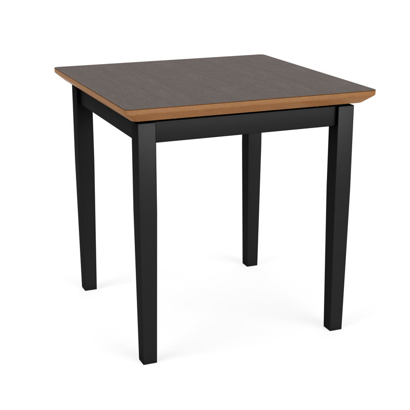 Lenox Steel Waiting Reception End Table Metal Frame 20x20" High Pressure Laminate Top, Black, Graphite Twill