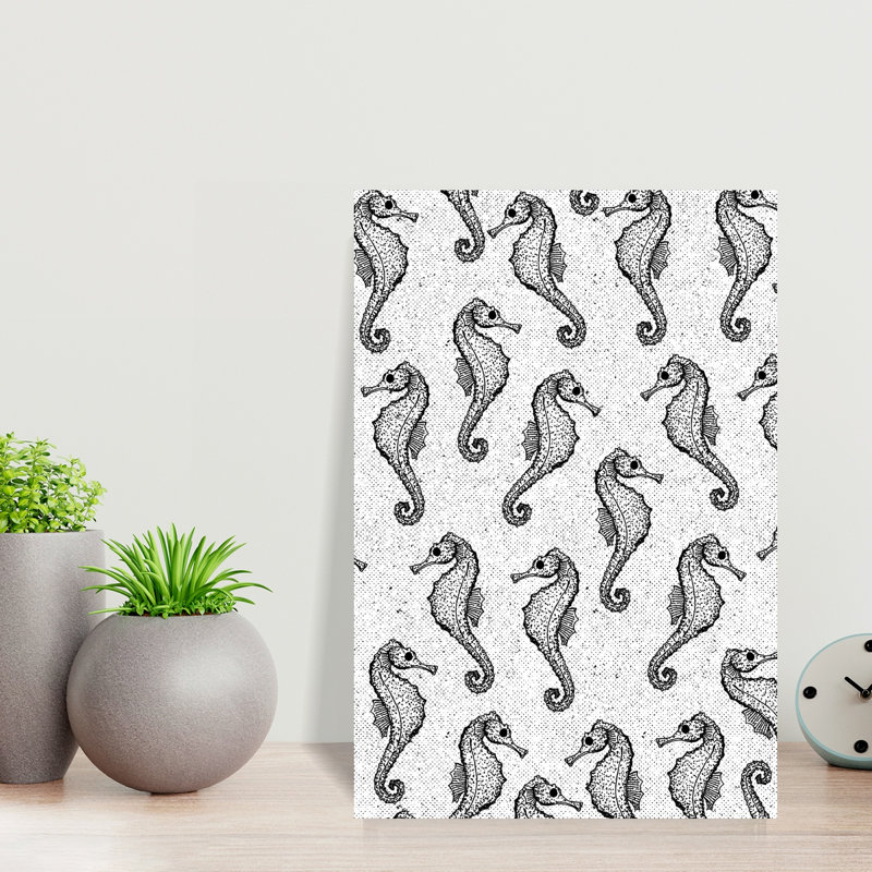 Underwater Seahorse Dance Seahorse Coastal Nature Wall Art Print by Nicholas - Wrapped Canvas Print, 45.72cm H x 30.48cm W