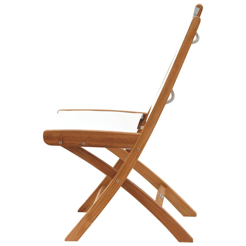 Outdoor Teak Dining Side Chair, White