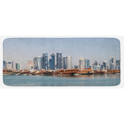 Modern & Contemporary Solid Color Polyester Kitchen Mat