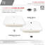 Lavabo de salle de bain rectangulaire encastré blanc L 1/2 1/2 po STY retie Horizon Modish
