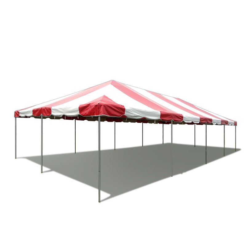 Red and White Galvanized Steel 20' x 40' Party Tent
