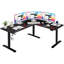 Table de coin électrique à hauteur ajustable en L à hauteur réglable de 63 po avec grand tapis de souris Nahriah pour les jeux à domicile-747697674