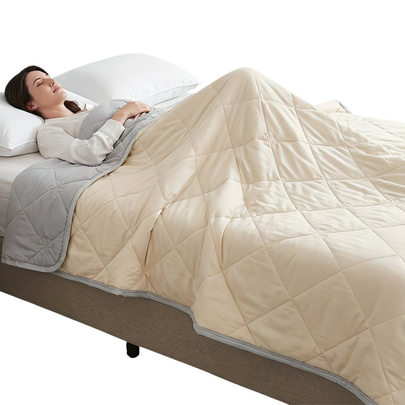 Courtepointe rafraîchissante Aigbiot Home, 220x240cm, Beige