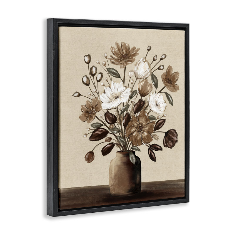 Cadre flottant dans un vase Mocha, design par Kristen Dalpiaz, Cadre flottant noir de jais, H 21 po x l 17 po