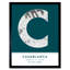 Casablanca City Map Casablanca Teal - Single Picture Frame Typography