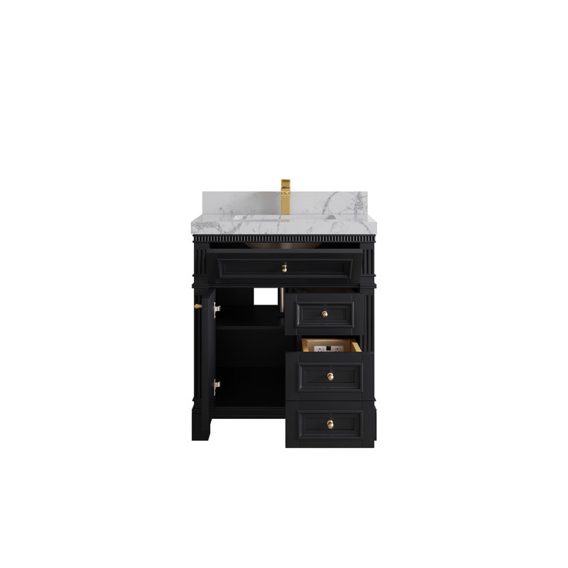 30 po Paris X P 22 po De salle de bain Quartz, VenatIno, Black