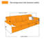 Causeuse-coussin modulaire en cuir véritable brun