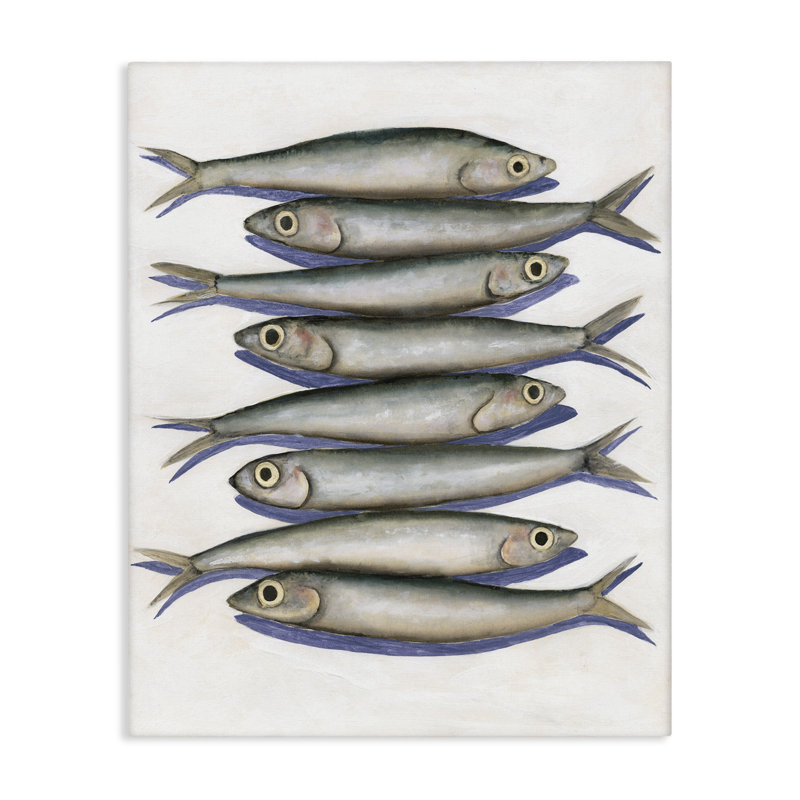 Toile d'anchois empilée, design par Michael Willett, H 40 po x l 30 po