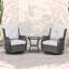 Chaises pivotantes d'extérieur en rotin d'osier avec table d'appoint (ensemble de 3)-789263336-789250326