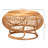 Hanne Round Natural Rattan Pole Handcrafted Coffee Table, 19.50" H X 32.02" W X 32.02" D