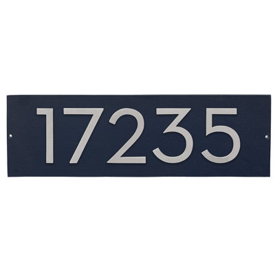 Plaque d'adresse horizontale flottante 4 po (5 chiffres)