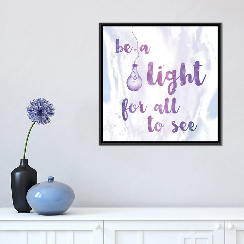 Art sur toile iv "mots de foi", H 26 po x l 26 po x P 1,5 po, Toile avec cadre noir, Pas de tapis