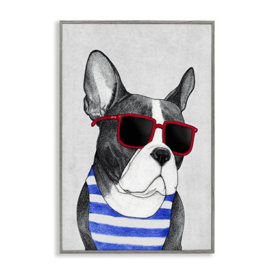 Estampe à style français Frenchie, giclée par Barruff