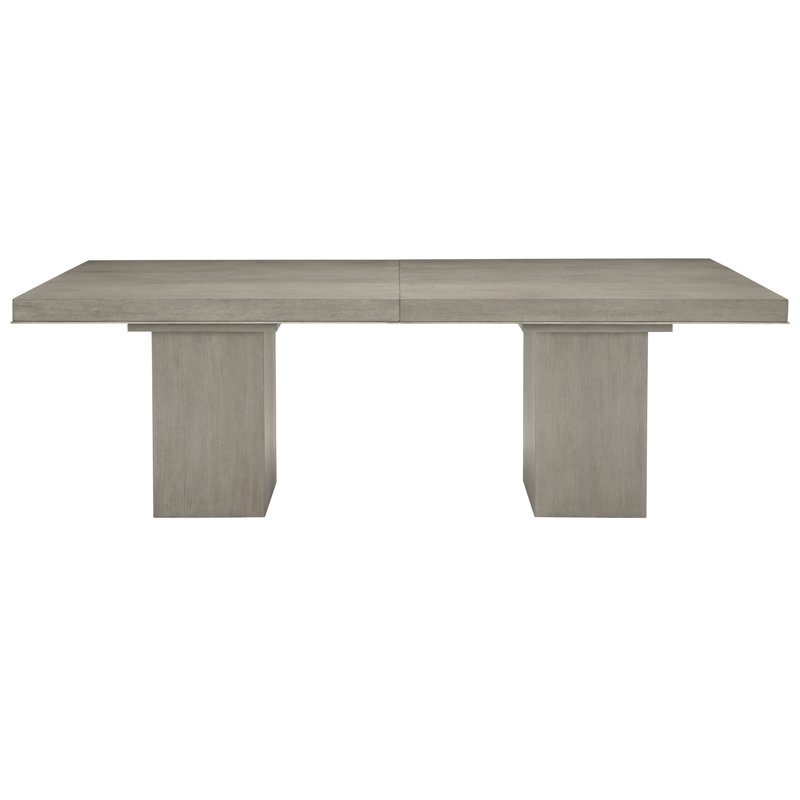 Linea Solid Wood Dining Table, Gray