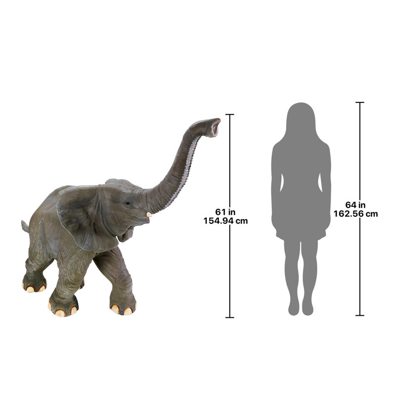 Good Luck Trunk-Up Baby Elephant Statue