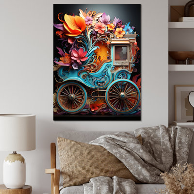 Pop Art Cart Retro - Old American Cart Canvas Art Print