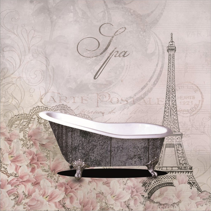 «Floral Bath 1» par Victoria Brown - peinture à cadre unique