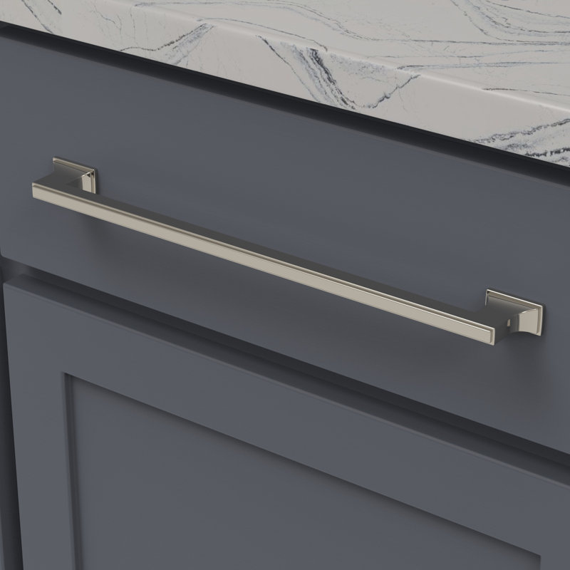 Brownstone Bar / Handle Pull, 12", Polished Nickel