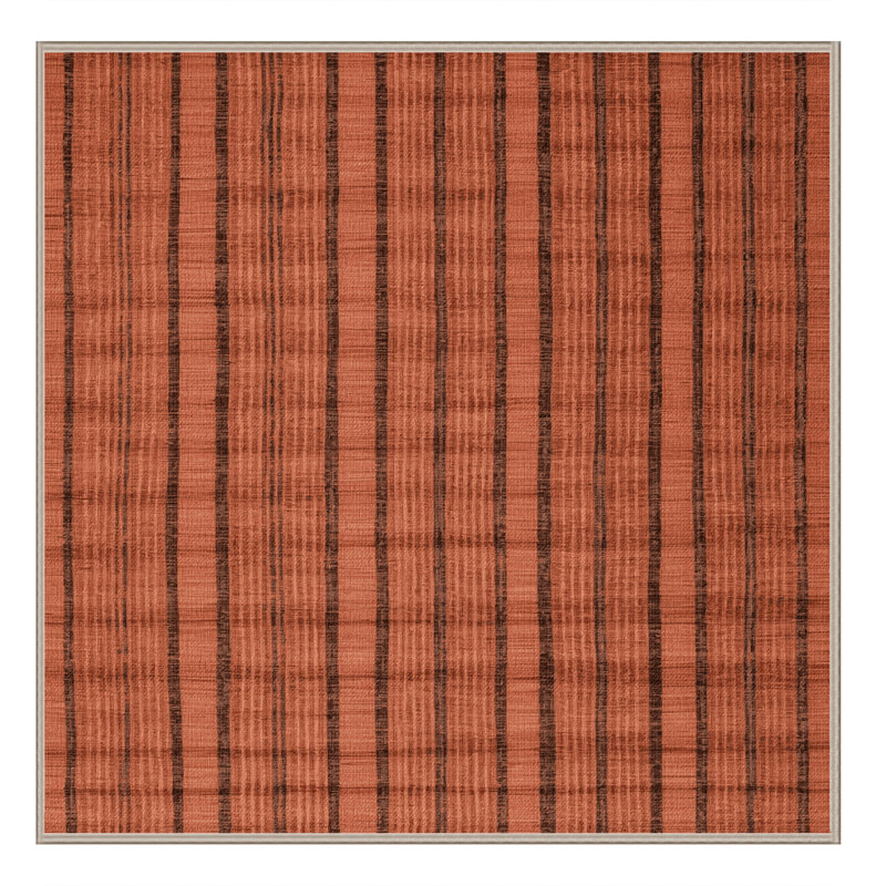 Tapis botanique brun lavable à la machine, Carré 5 pi