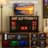 Fireplace TV Stand w/ Remote Controls & Thermostat Storage Cabinets -2005074550
