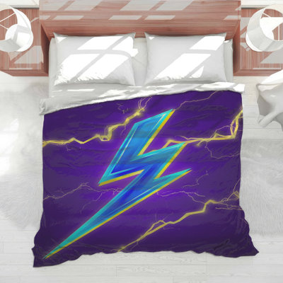 Blue Lightning Bolt Comforter
