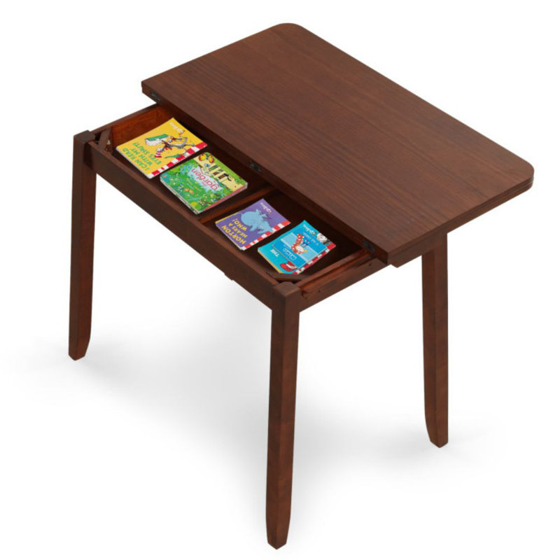 Table de salle à manger pliante pour 4 personnes avec rangement Winston Porter