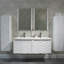 Ensemble de meuble-lavabo double mural 48 "avec miroir Artesian