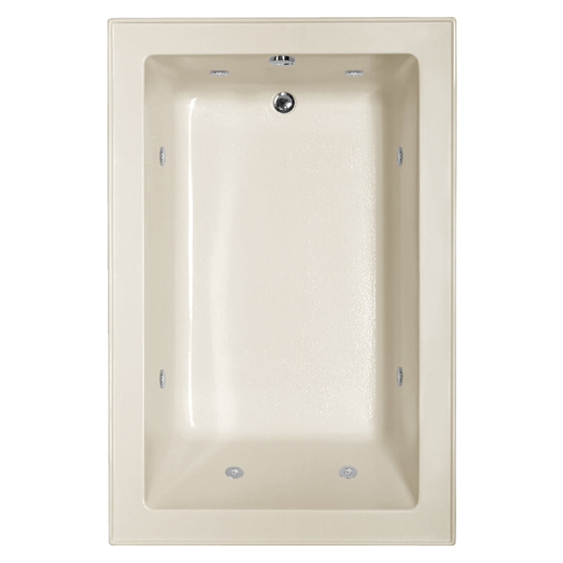 Emma 66'' L Bathtub, Biscuit, Satin Brass