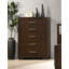 Commode 5 tiroirs Bernida Cappuccino-93620368