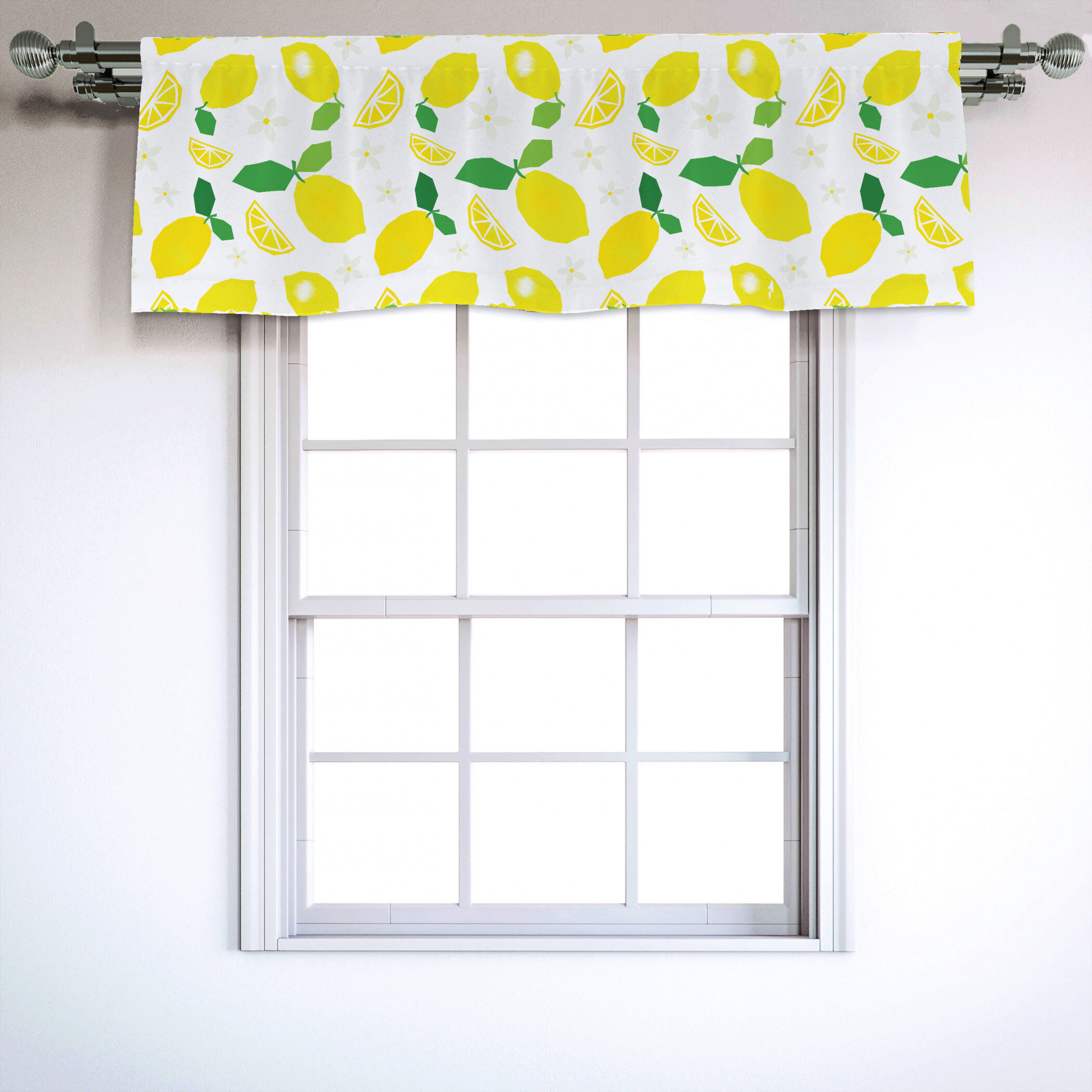 East Urban Home Sateen Ruffled 54'' W Window Valance in | Wayfair