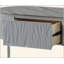 Table basse yukino gris ultrabrillant et finition chromée
