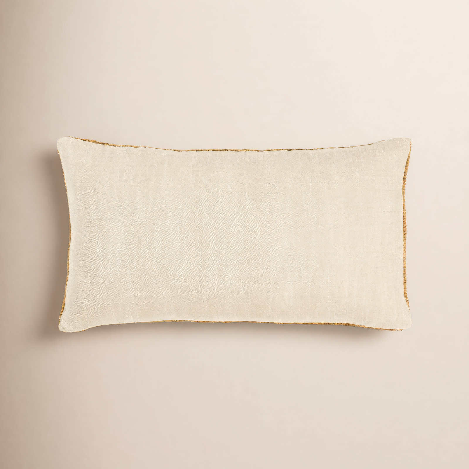 Dalenna Linen Lumbar Throw Pillow, Honey, 14" x 26", Rectangle