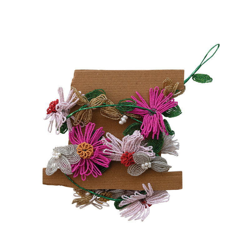 Artisan Acrylic & Glass Flower Garland