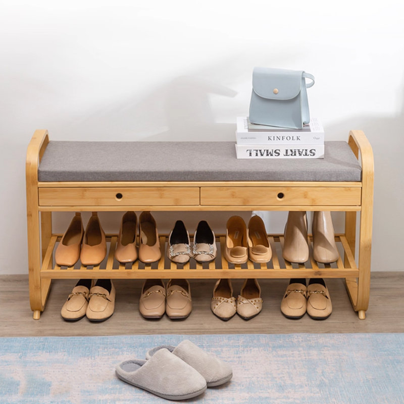 Banc à langer avec rangement Nordic Minimalist, H 21,65 po x l 41,34 po x P 13,39 po