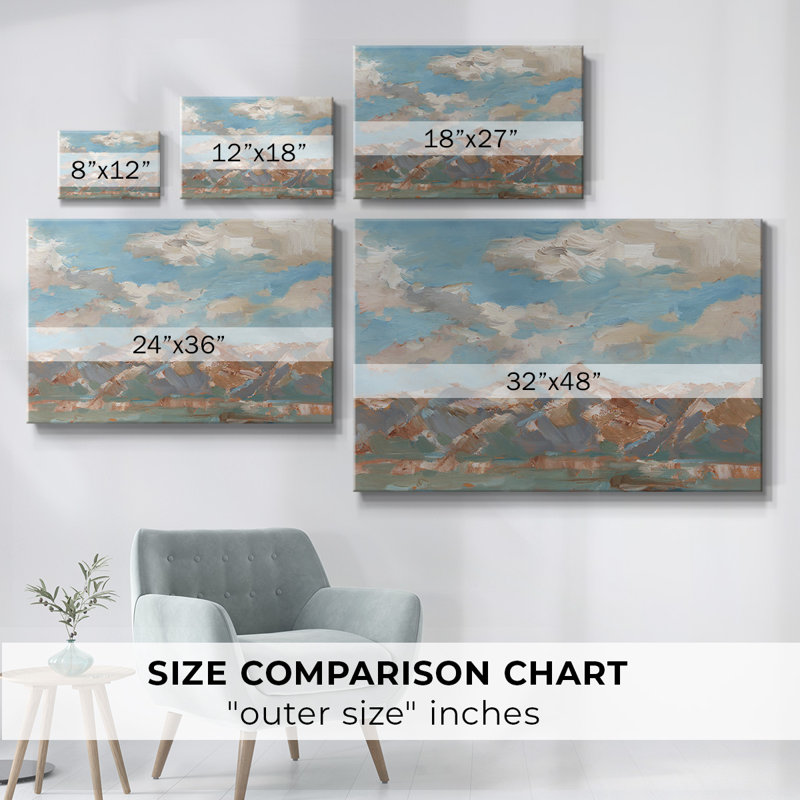 Toile tendue pastel Western Vista II-Gallery, H 12 po x l 18 po
