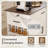 46-Inch Movable Kitchen Island With Storage, Power Outlet, And Adjustable Shelf - Versatile Rustic Breakfast Bar For Home