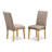 9-Piece Dining Room Set Consists of a Wooden Table and 8 Dark Khaki Upholstered Chairs with High Back - Oak Finish-549247770-612764825-549247771